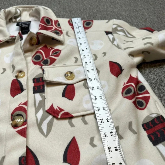Studio Ghibli Princess Mononoke San's Mask Polar Fleece Shirt Jacket X-Small - Picture 6 of 6